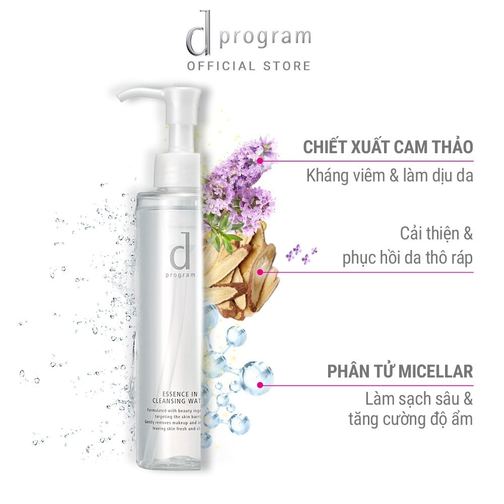 Nước Tẩy Trang D Program Essence In Cleansing Water Dưỡng Da 180ml