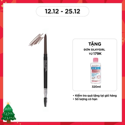 SILKYGIRL Chì Mày Hai Đầu Silkygirl Hi - Definition Brow Liner 0.35g .#03 Ash Brown Nâu Tro