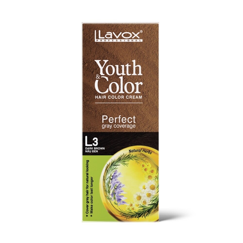 Youth & Color Hair Color Cream 60ml x 2 .#L3 Dark Brown