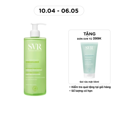 SVR - Gel Rửa Mặt SVR Sebiaclear Gel Moussant Không Chứa Xà Phòng Cho Da Dầu Mụn 400ml