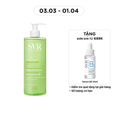 SVR Gel Rửa Mặt SVR Sebiaclear Gel Moussant Không Chứa Xà Phòng Cho Da Dầu Mụn 400ml