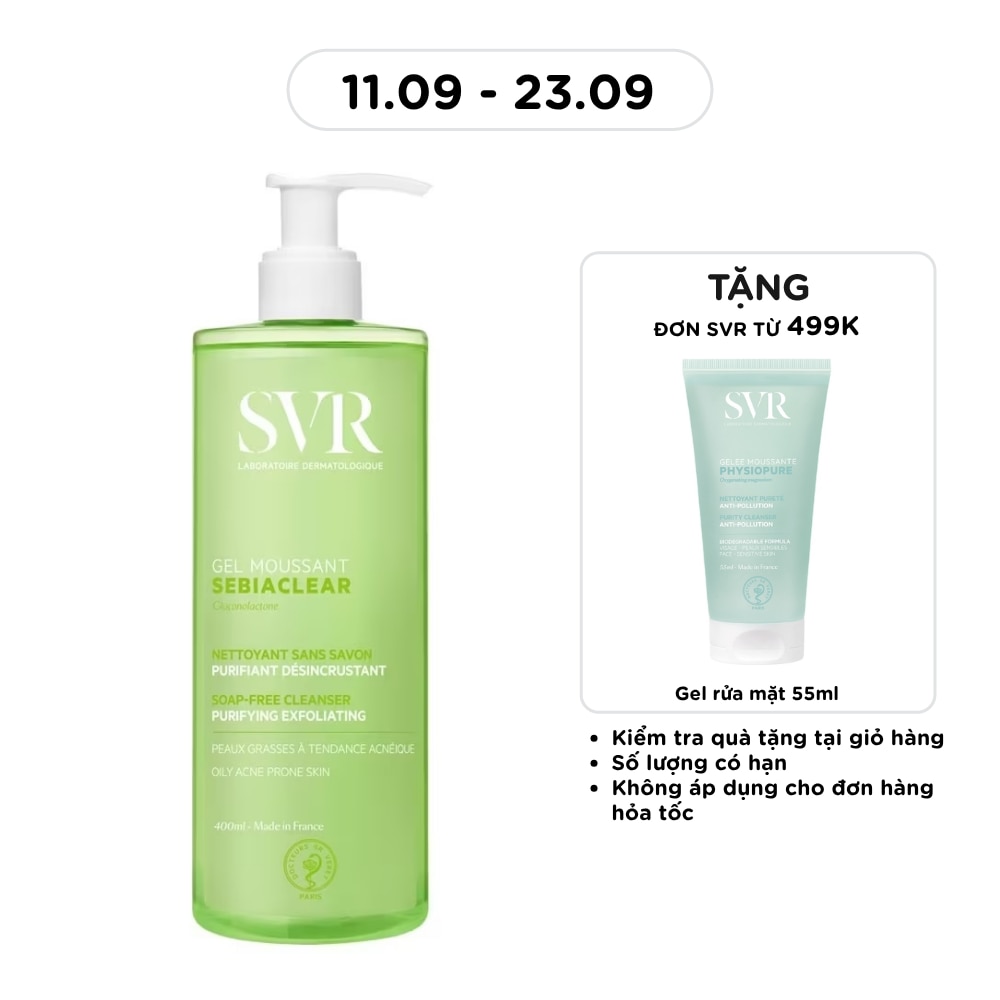 Sebiaclear Purifying And Exfoliating Soap Free Gel Moussant 400ml