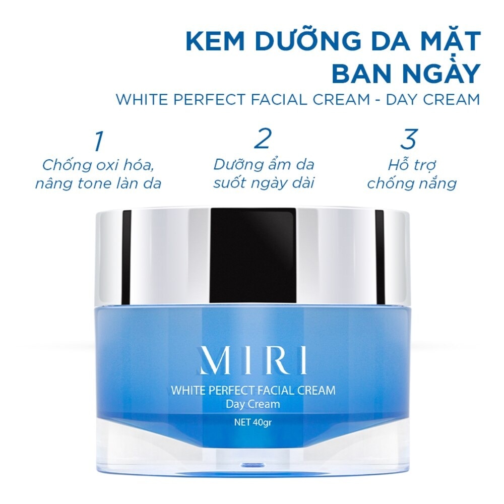 Kem Dưỡng Da Mặt Ban Ngày Miri White Perfect Day Facial Cream 40g