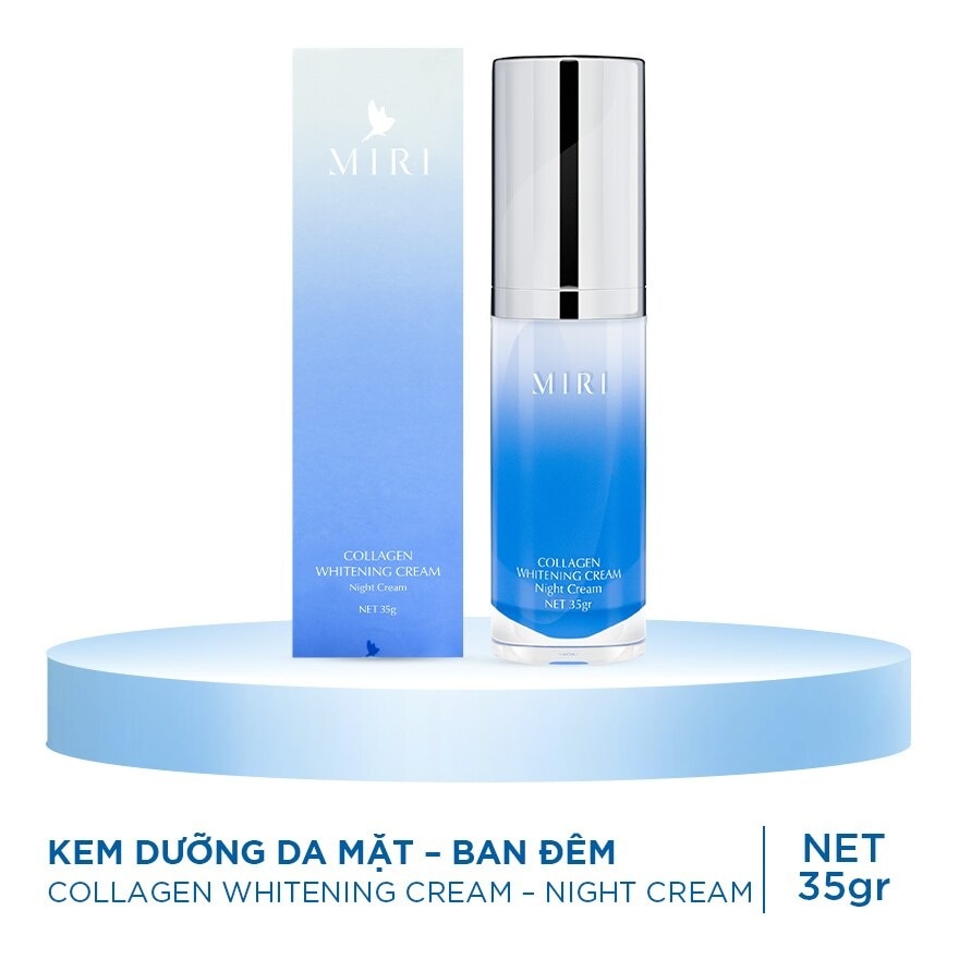 Kem Dưỡng Da Mặt Ban Đêm Miri Night Collagen Whitening Mềm Mượt Và Mịn Màng 35g