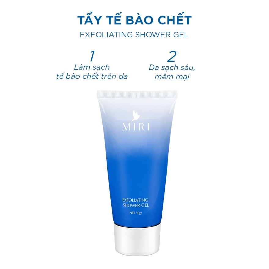 Tẩy Tế Bào Chết Miri Exfoliating Shower Gel Loại Bỏ Bụi Bẩn Và Tế Bào Chết Cho Da Mặt 50g