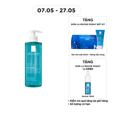 LA ROCHE POSAY - Gel Rửa Mặt & Tắm La Roche-Posay Effaclar Micro-Peeling Purifying Làm Sạch Bã Nhờn & Giảm Mụn 400ml