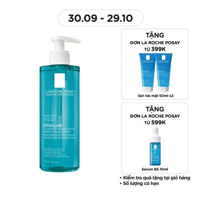 LA ROCHE POSAY Gel Rửa Mặt & Tắm La Roche-Posay Effaclar Micro-Peeling Purifying Làm Sạch Bã Nhờn & Giảm Mụn 400ml
