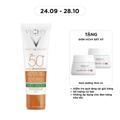 VICHY Capital Soleil SPF50+ UVB UVA Mattifying 3In1 50ml image