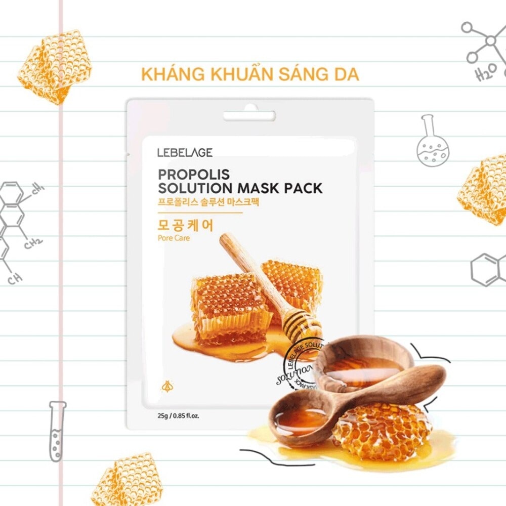 Mặt Nạ Lebelage Propolis Solution Mask Pack Pore Care Chiết Xuất Mật Ong 25g