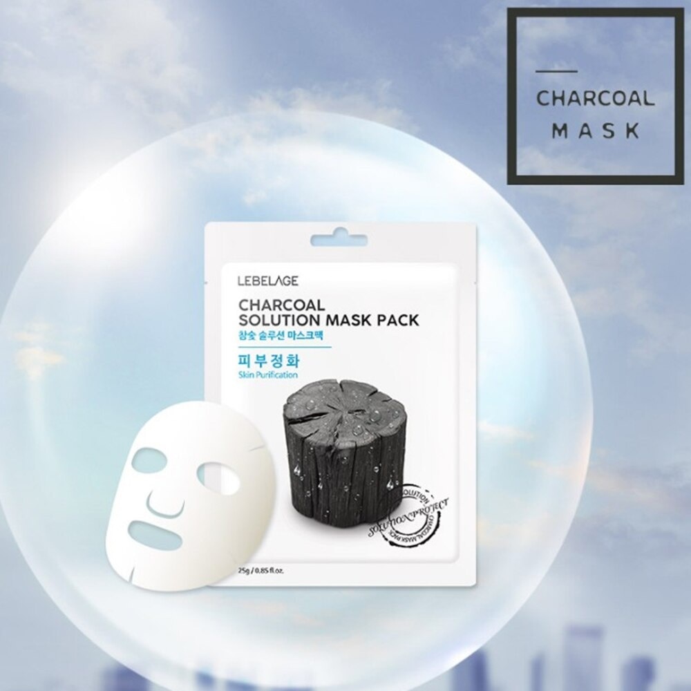 Mặt Nạ Lebelage Charcoal Solution Mask Pack Skin Purification Chiết Xuất Than Tre 25g