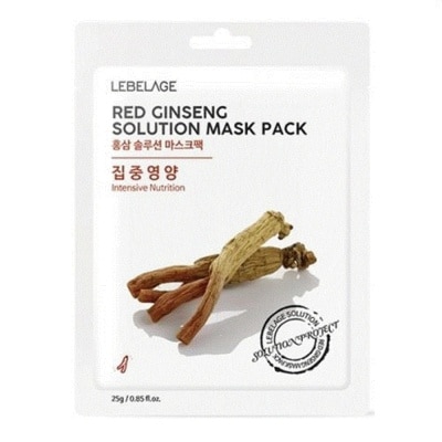 LEBELAGE Mặt Nạ Lebelage Red Ginseng Solution Mask Pack Intensive Nutrition Chiết Xuất Nhân Sâm 25g