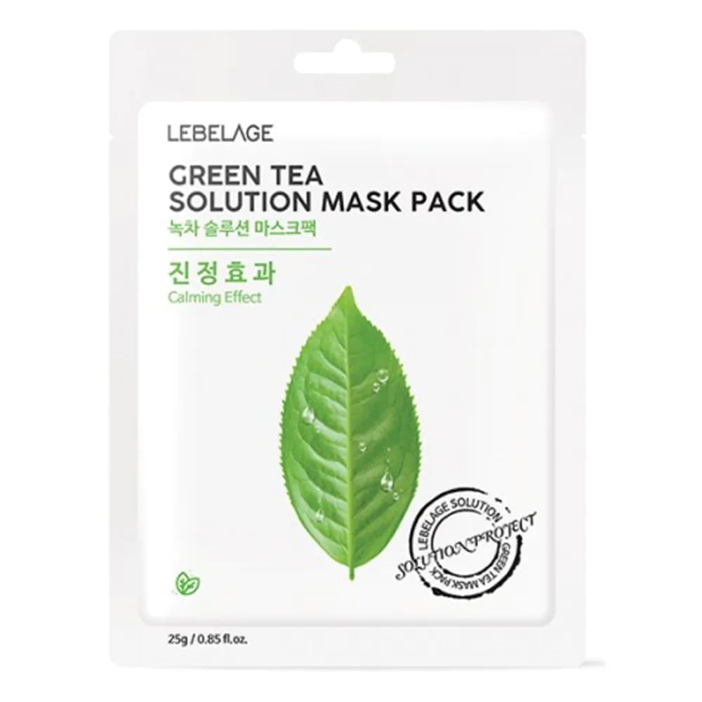 Mặt Nạ Lebelage Green Tea Solution Mask Pack Calming Effect Chiết Xuất Trà Xanh 25g