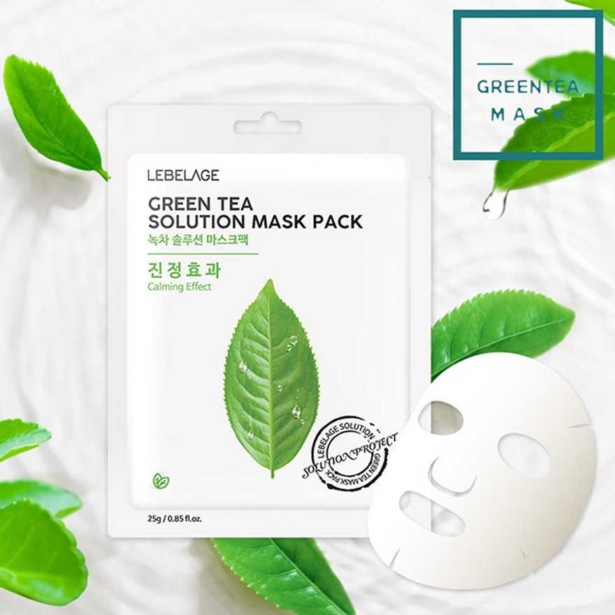 Mặt Nạ Lebelage Green Tea Solution Mask Pack Calming Effect Chiết Xuất Trà Xanh 25g