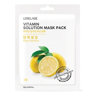 LEBELAGE Mặt Nạ Lebelage Vitamin Solution Mask Pack Elastic Cleanliness Chiết Xuất Từ Chanh 25g