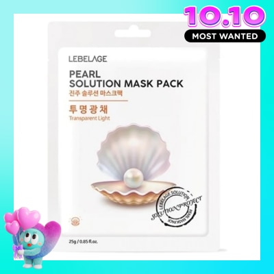 LEBELAGE Mặt Nạ Lebelage Pearl Solution Mask Pack Transparent Light Chiết Xuất Ngọc Trai 25g image