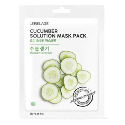 LEBELAGE Mặt Nạ Lebelage Cucumber Solution Mask Pack Moisture Generator Chiết Xuất Từ Dưa Leo 25g