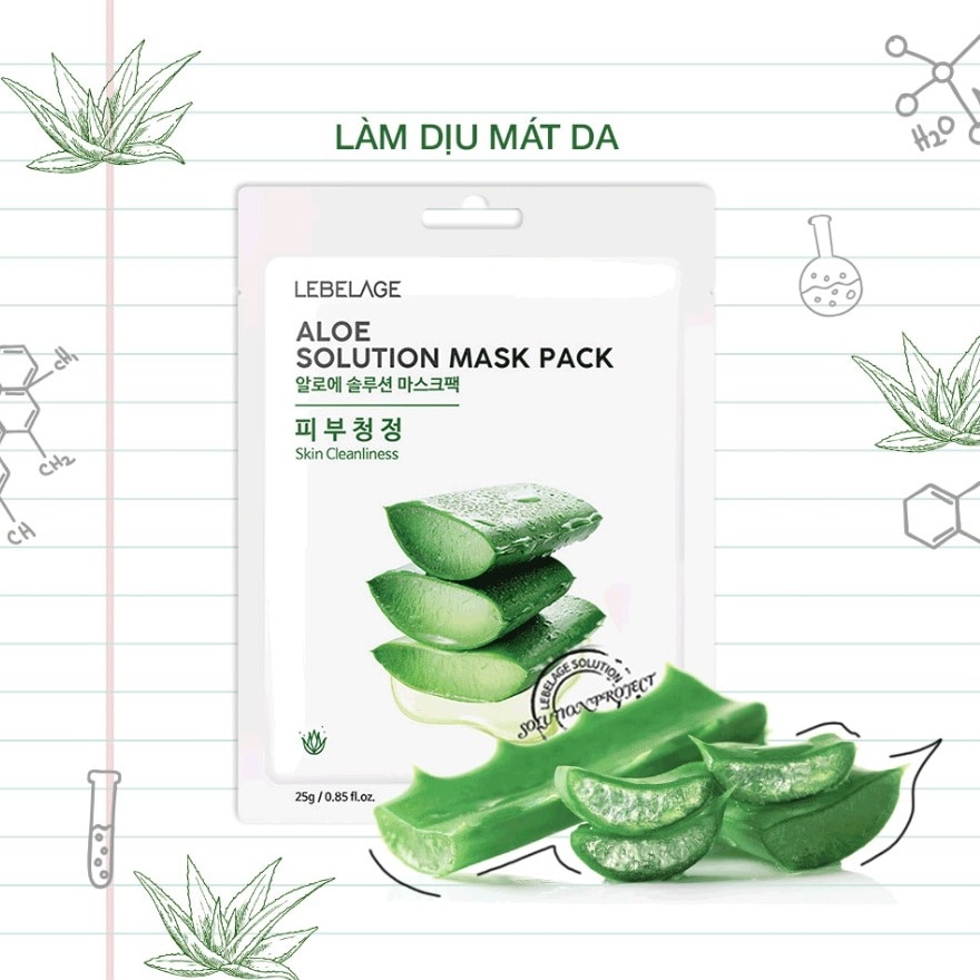 Aloe Solution Mask Pack Skin Cleanliness 25g