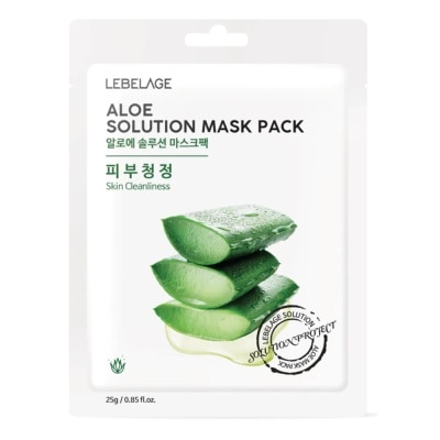 LEBELAGE Mặt Nạ Lebelage Aloe Solution Mask Pack Skin Cleanliness Chiết Xuất Nha Đam 25g