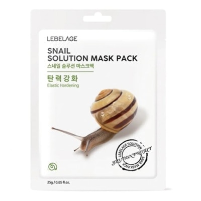 LEBELAGE Mặt Nạ Lebelage Snail Solution Mask Pack Elastic Hardening Chiết Xuất Từ Ốc Sên 25g