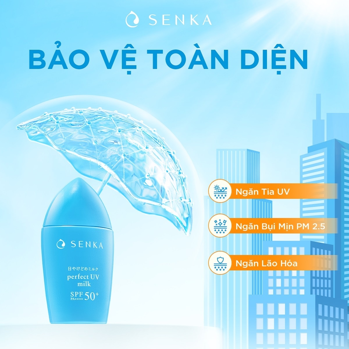 Sữa Chống Nắng Senka Perfect UV Milk N SPF50 40ml