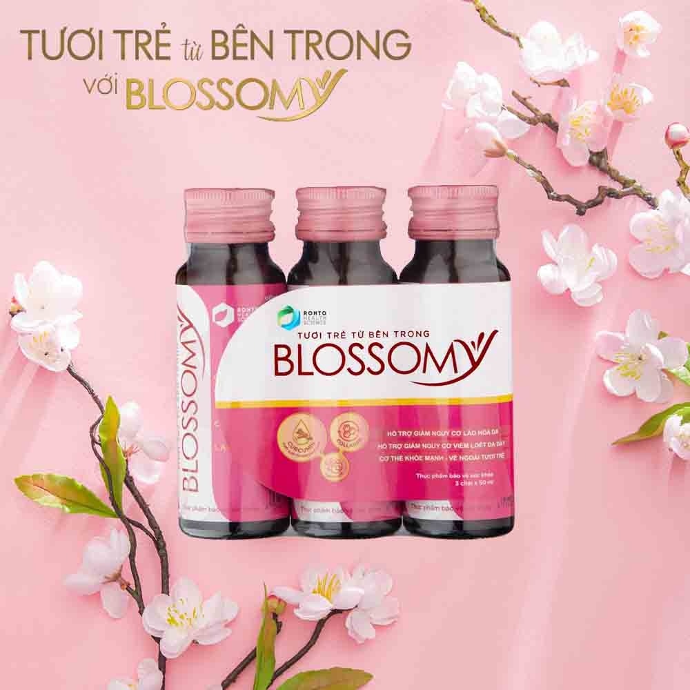 Thực Phẩm Bảo Vệ Sức Khỏe Blossomy Curcumin Tươi Trẻ Từ Bên Trong 50ml x 3 Chai