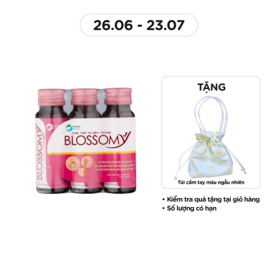BLOSSOMY Thực Phẩm Bảo Vệ Sức Khỏe Blossomy Curcumin Tươi Trẻ Từ Bên Trong 50ml x 3 Chai
