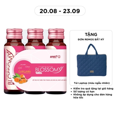 BLOSSOMY - Thực Phẩm Bảo Vệ Sức Khỏe Blossomy Curcumin Tươi Trẻ Từ Bên Trong 50ml x 3 Chai image