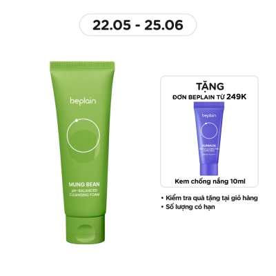 BEPLAIN Sữa Rửa Mặt Beplain Greenful PH-Balanced Cleansing Foam Chiết Xuất Đậu Xanh Dịu Nhẹ 80ml