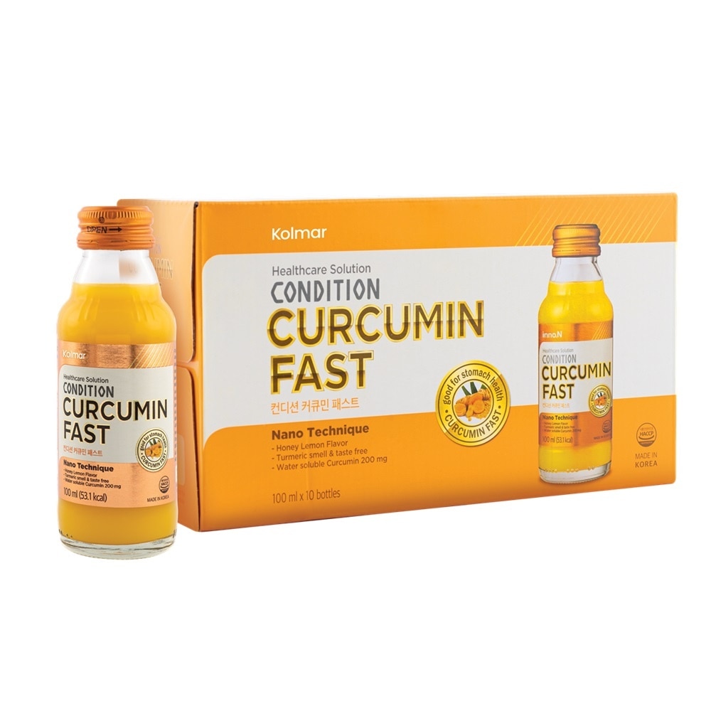 Thực Phẩm Chức Năng Kolmar Condition Curcumin Fast Nano Nghệ Tăng Cường Hỗ Trợ Dạ Dày 100ml x10 Chai