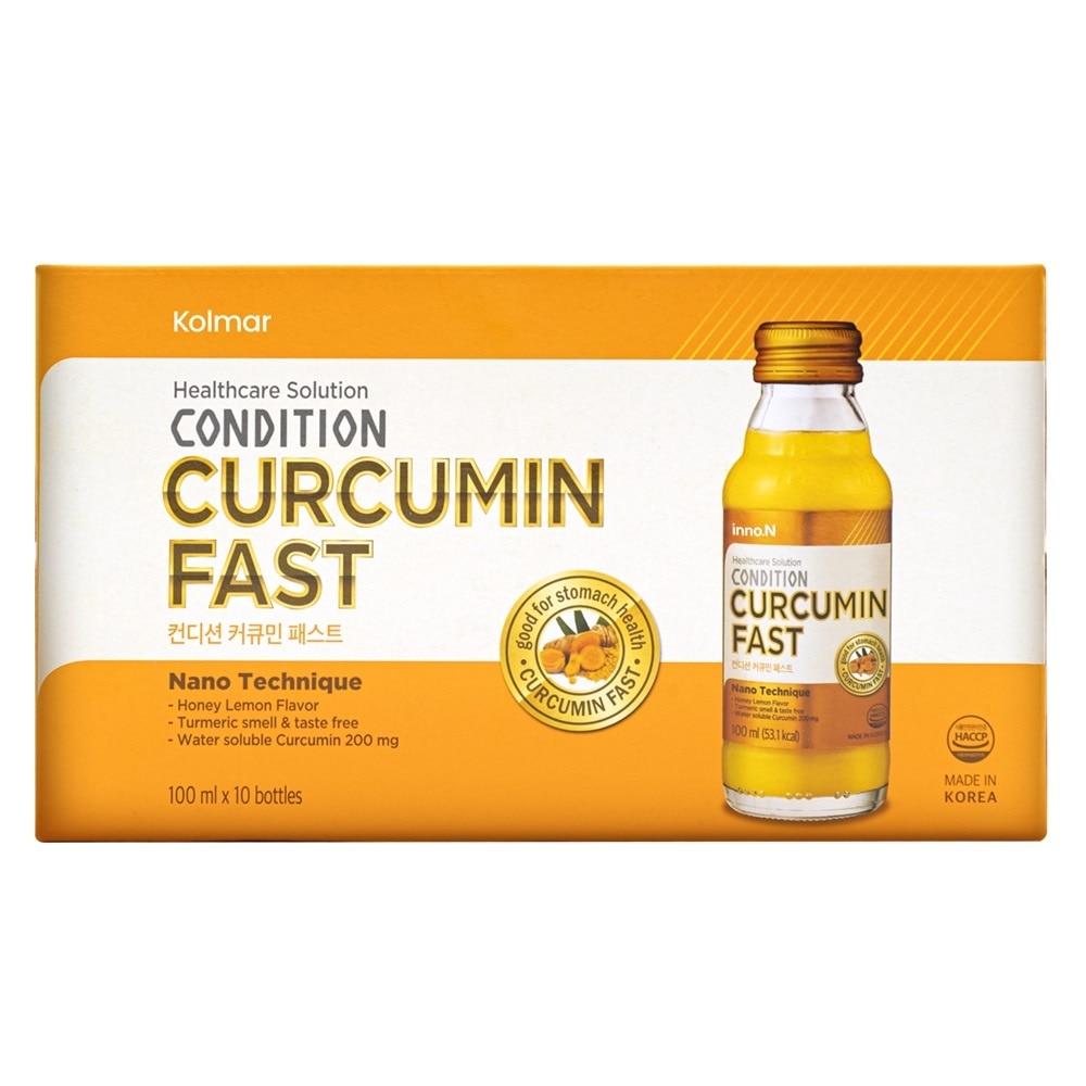 Thực Phẩm Chức Năng Kolmar Condition Curcumin Fast Nano Nghệ Tăng Cường Hỗ Trợ Dạ Dày 100ml x10 Chai