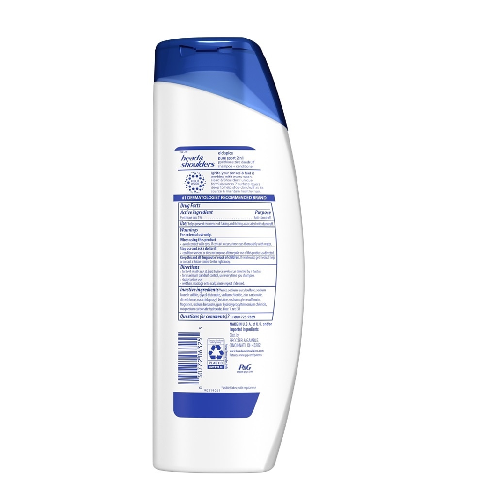 Dầu Gội Và Xả Head & Shoulders Men Series Pure Sport Old Spice 2 Trong 1 Ngăn Ngừa Gàu 370ml