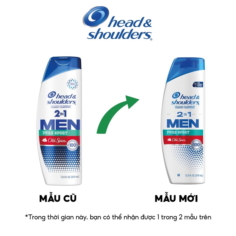 Head & Shoulders Shampoo & Conditioner 2in1 Men Advanced Series Old Spice Pure Sport 370ml