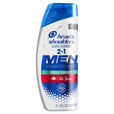 HEAD & SHOULDERS Dầu Gội Và Xả Head & Shoulder Men Advanced Series Pure Sport Old Spice 2 Trong 1 Ngăn Ngừa Gàu 613ml