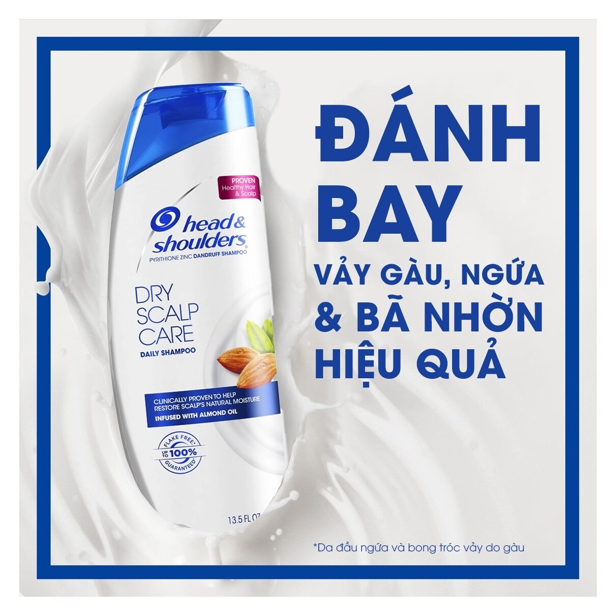 Dầu Gội Head & Shoulder Dry Scalp Care Với Tinh Chất Dầu Hạnh Nhân 613ml