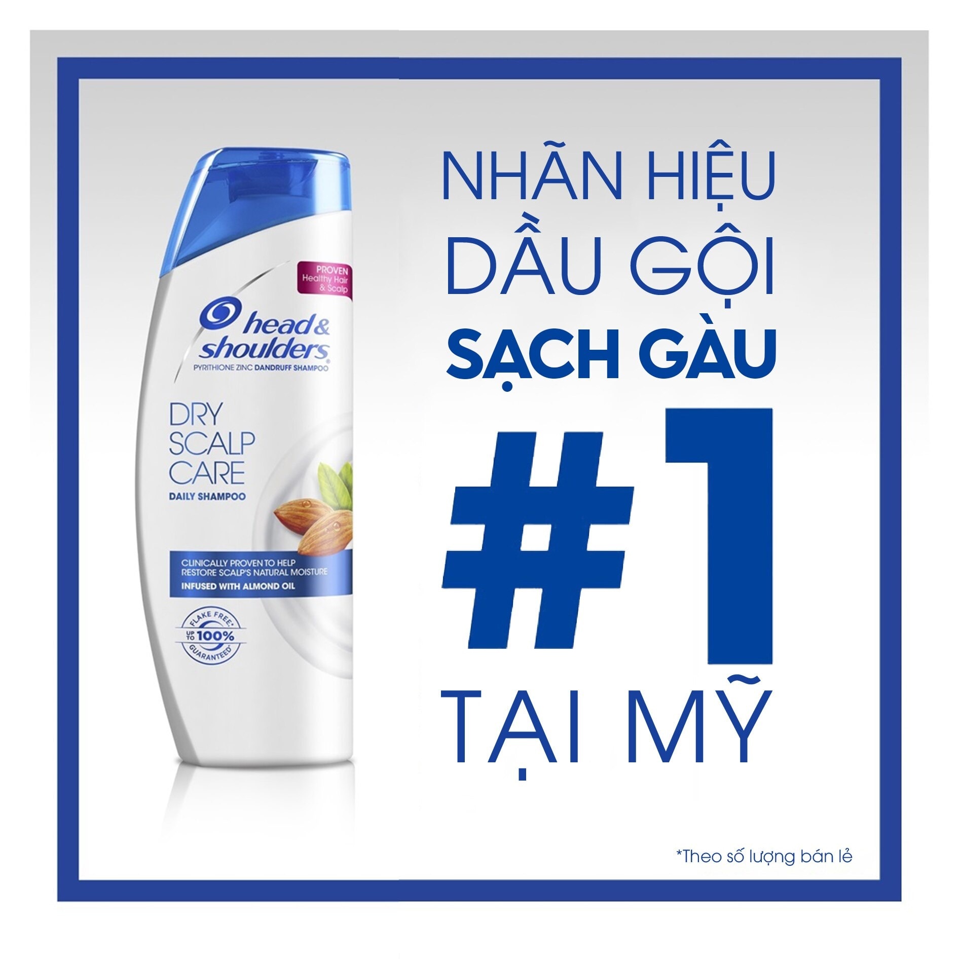Dầu Gội Head & Shoulder Dry Scalp Care Với Tinh Chất Dầu Hạnh Nhân 613ml