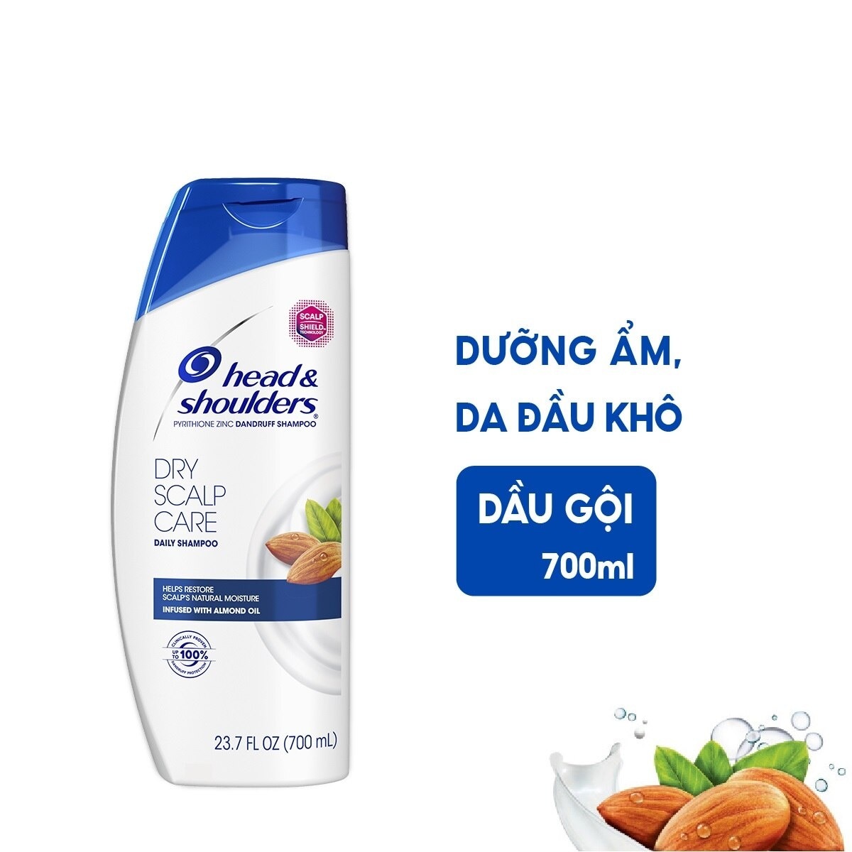 Dầu Gội Head & Shoulder Dry Scalp Care Với Tinh Chất Dầu Hạnh Nhân 613ml