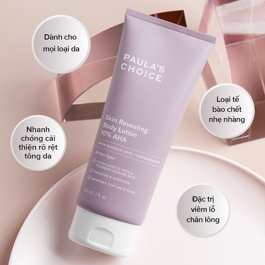 Kem Dưỡng Thể Paula's Choice Skin Revealing Body Lotion 10% AHA Tẩy Tế Bào Dịu Nhẹ 210ml