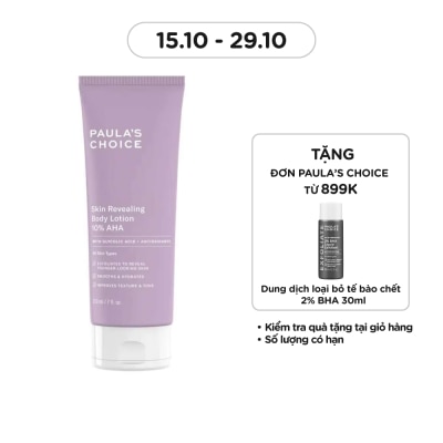 PAULA'S CHOICE Kem Dưỡng Thể Paula's Choice Skin Revealing Body Lotion 10% AHA Tẩy Tế Bào Dịu Nhẹ 210ml