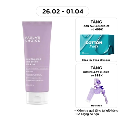 PAULA'S CHOICE Kem Dưỡng Thể Paula's Choice Skin Revealing Body Lotion 10% AHA Tẩy Tế Bào Dịu Nhẹ 210ml