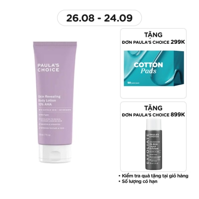 PAULA'S CHOICE Kem Dưỡng Thể Paula's Choice Skin Revealing Body Lotion 10% AHA Tẩy Tế Bào Dịu Nhẹ 210ml
