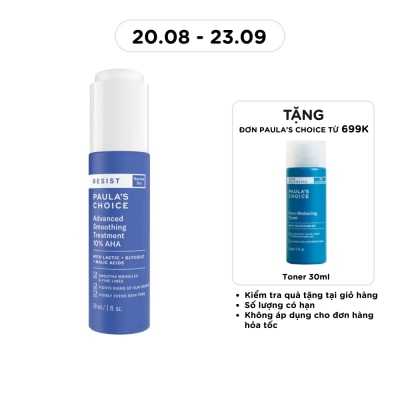 PAULA'S CHOICE - Tinh Chất Paula's Choice Resist Advanced Smoothing Treatment 10% AHA Làm Sáng Và Đều Màu Da 30ml image