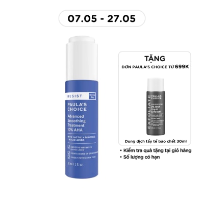 PAULA'S CHOICE - Tinh Chất Paula's Choice Resist Advanced Smoothing Treatment 10% AHA Làm Sáng Và Đều Màu Da 30ml
