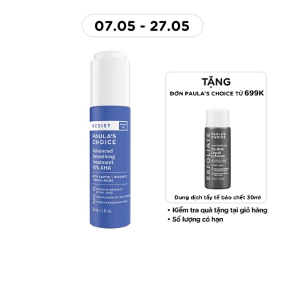 PAULA'S CHOICE - Tinh Chất Paula's Choice Resist Advanced Smoothing Treatment 10% AHA Làm Sáng Và Đều Màu Da 30ml