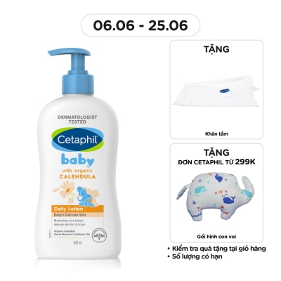 CETAPHIL Sữa Dưỡng Da Trẻ Em Cetaphil Baby Daily Lotion With Organic Calendula Tinh Chất Hoa Cúc 400ml