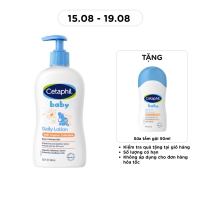 CETAPHIL - Sữa Dưỡng Da Trẻ Em Cetaphil Baby Daily Lotion With Organic Calendula Tinh Chất Hoa Cúc 400ml image