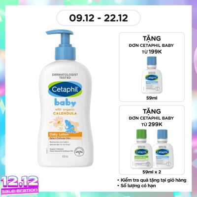 CETAPHIL Sữa Dưỡng Da Trẻ Em Cetaphil Baby Daily Lotion With Organic Calendula Tinh Chất Hoa Cúc 400ml