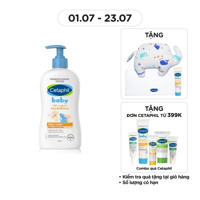 CETAPHIL Sữa Dưỡng Da Trẻ Em Cetaphil Baby Daily Lotion With Organic Calendula Tinh Chất Hoa Cúc 400ml