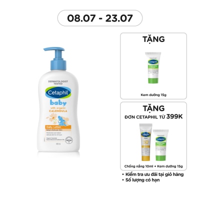 CETAPHIL Baby Lotion Daily With Organic Calendula Face And Body 400ml