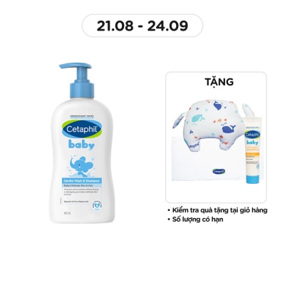 CETAPHIL Sữa Tắm Và Gội Trẻ Em Cetaphil Baby Gentle Dịu Nhẹ Cho Làn Da Em Bé 400ml