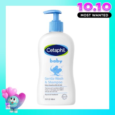 CETAPHIL Sữa Tắm Và Gội Trẻ Em Cetaphil Baby Gentle Dịu Nhẹ Cho Làn Da Em Bé 400ml image